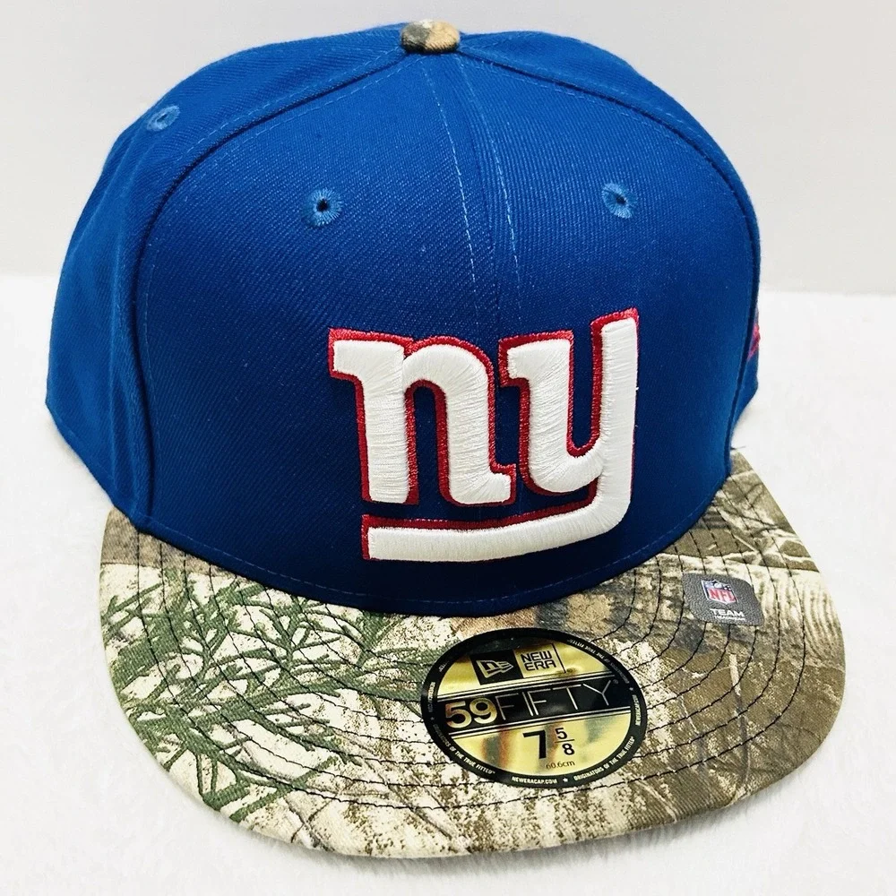 New Era New York Giants‎ 2-Tone Camo 59FIFTY Fitted Hat Cap 7 5/8 Blue NFL